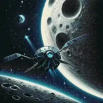 "Blue Origin spacecraft preparing for its inaugural commercial lunar landing mission, showcasing innovative technology and design for exploring the Moon."