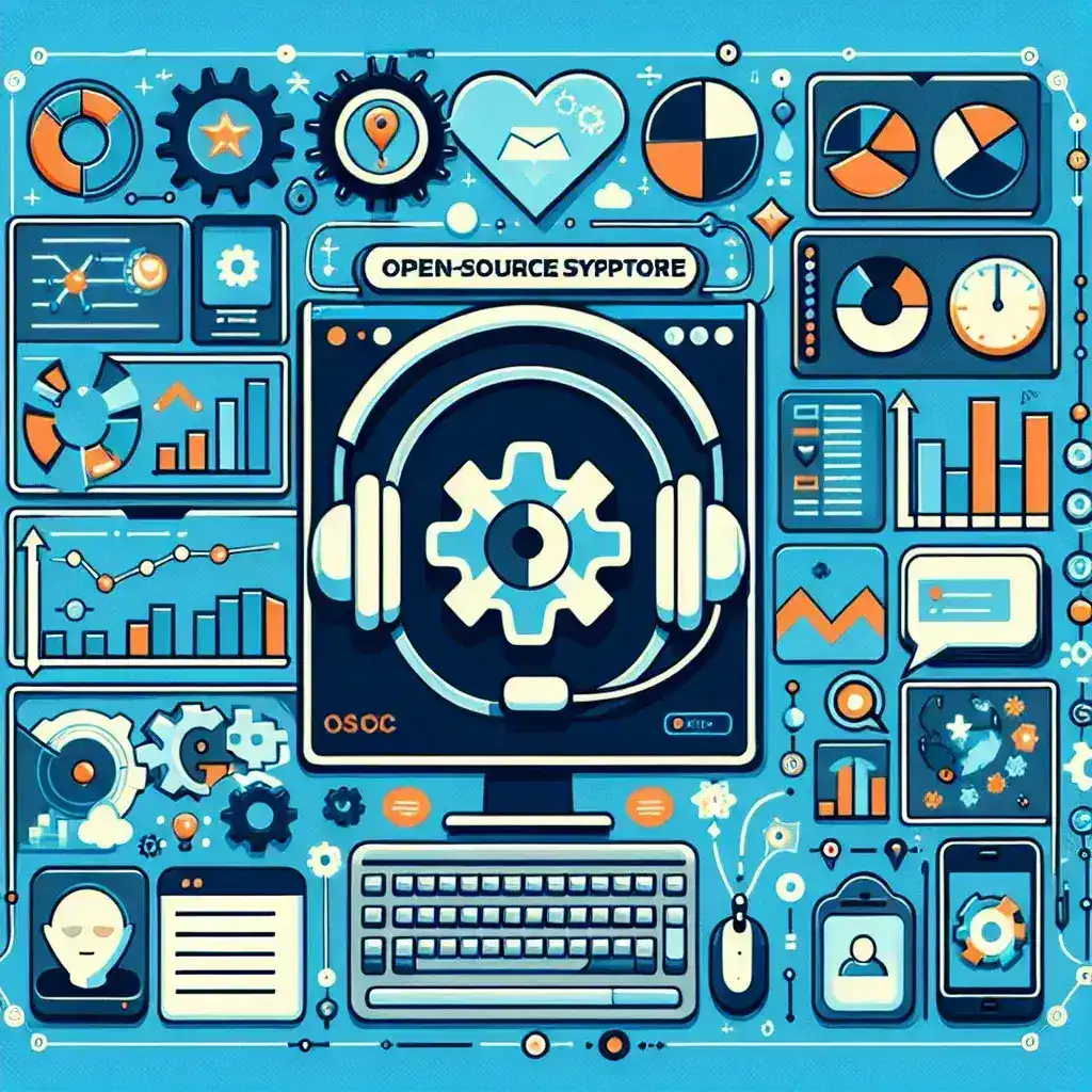"Image illustrating various open-source ticketing systems for customer support, showcasing user-friendly interfaces and features beneficial for managing customer inquiries and support requests."