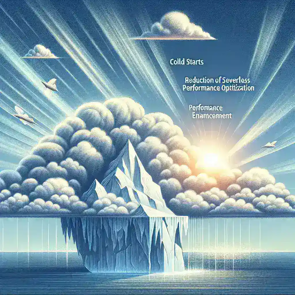 "Infographic illustrating key strategies for reducing cloud cold starts in serverless computing, highlighting techniques such as function warming, provisioned concurrency, and efficient serverless architecture for optimizing performance."